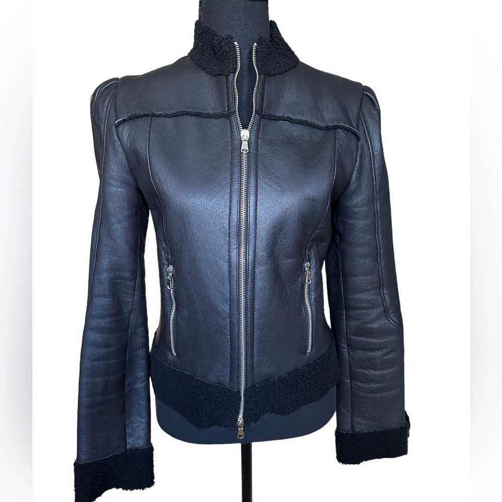 Zenobia Shearling Jacket. Size 6 Black